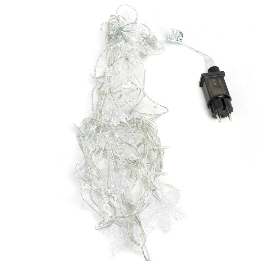 Aigostar - LED Vonkajší  reťaz 120xLED/8 funkcií 3x0,7m IP44 studená biela + diaľkové ovládanie