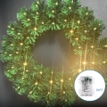 Aigostar - LED vonkajší vianočný veniec 72×LED/3×AA Ø 50 cm IP44 teplá biela