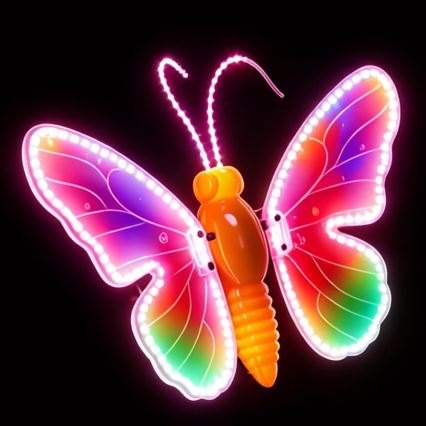 Aigostar - LED vonkajšia dekorácia 162xLED 42 cm IP44 motýľ/viacfarebná