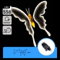 Aigostar - LED vonkajšia dekorácia 558xLED/18W/230V 90 cm IP44 motýľ/studená biela