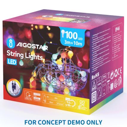 Aigostar - LED vonkajšia dekorácia 558xLED 90 cm IP44 motýľ/teplá biela