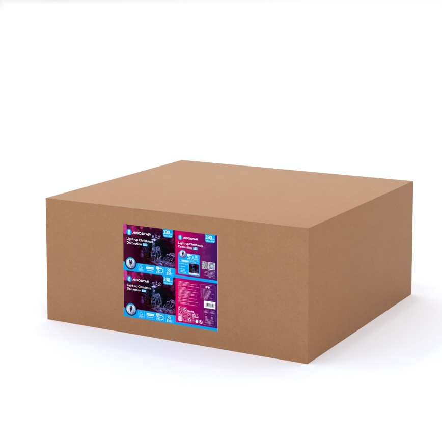 Aigostar - LED Vonkajšia dekorácia LED/3,6W/31/230V 6500K 90/45cm IP44 sob so sánkami