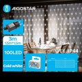 Aigostar - LED Vonkajšia reťaz 100xLED/8 funkcií 4,5x1,5m IP44 studená biela