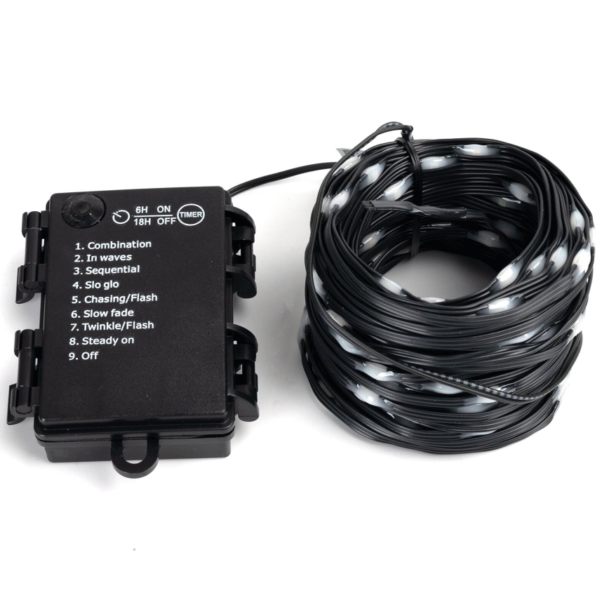 Aigostar - LED Vonkajšia reťaz 50xLED/8 funkcií 3xAA 5,3m IP44 viacfarebná