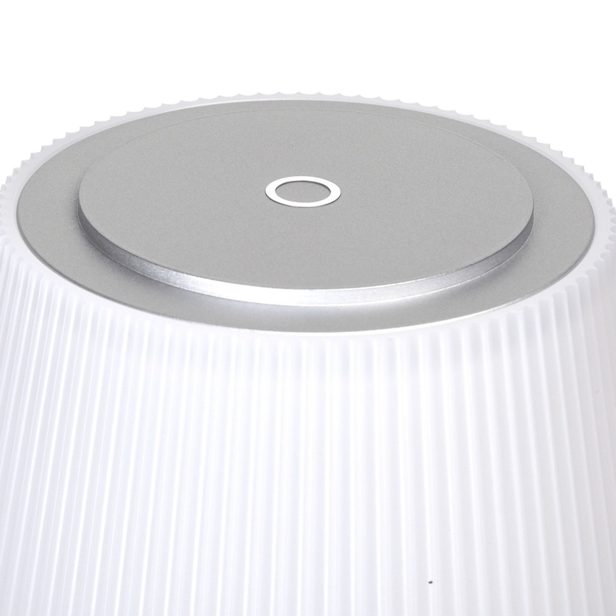 Aigostar - LED Vonkajšia stmievateľná nabíjacia stolná lampa LED/4W/5V 3600mAh biela/matný chróm IP54