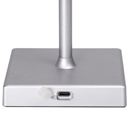 Aigostar - LED Vonkajšia stmievateľná nabíjacia stolná lampa LED/4W/5V 3600mAh biela/matný chróm IP54