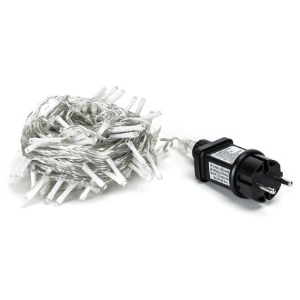 Aigostar - LED vonkajšia svetelná reťaz 50xLED/8 funkcií 8m IP44 studená biela