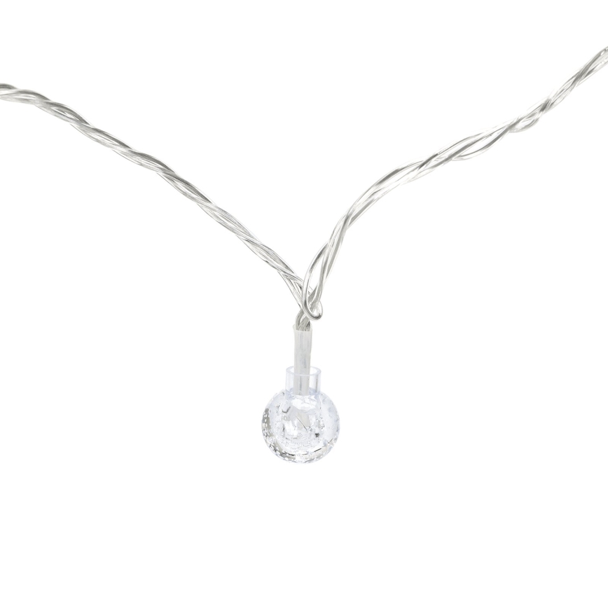 Aigostar - LED Vonkajšia svetelná reťaz 50xLED/8 funkcií 8m IP44 studená biela