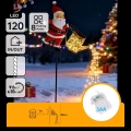 Aigostar - LED Vonkajšia vianočná dekorácia 120xLED/3xAA/8 funkcií 80 cm IP44 Santa/teplá biela