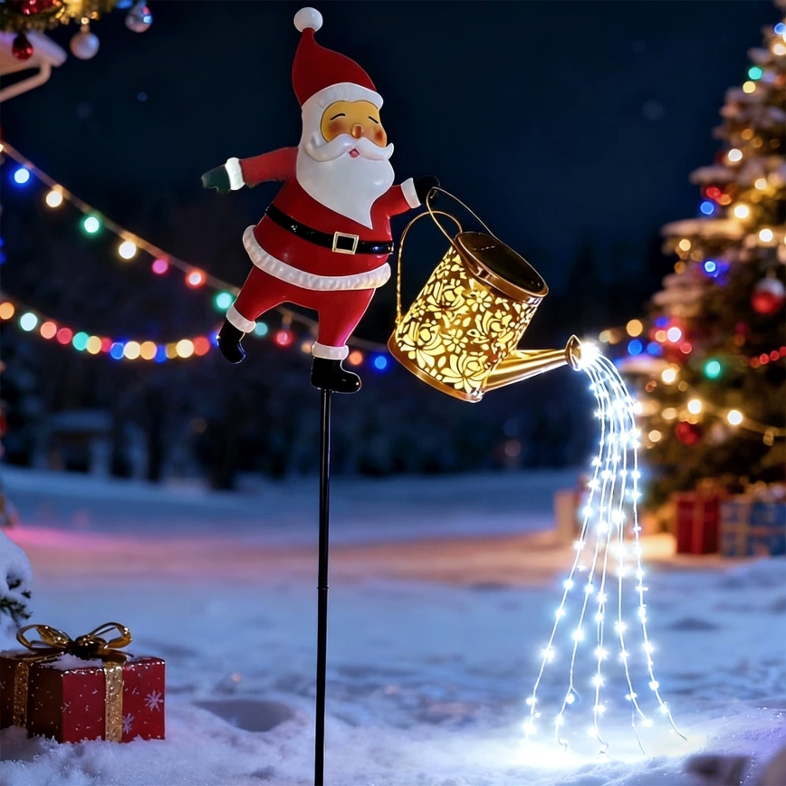 Aigostar - LED Vonkajšia vianočná dekorácia 120xLED/8 funkcií 80 cm IP44 Santa/studená biela
