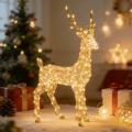 Aigostar - LED Vonkajšia vianočná dekorácia 180xLED/8 funkcií 1,05m IP44 teplá biela jeleň