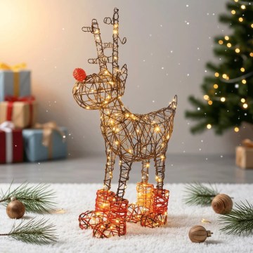 Aigostar - LED vonkajšia vianočná dekorácia 200xLED/8 funkcií 0,9m IP44 teplá biela sob
