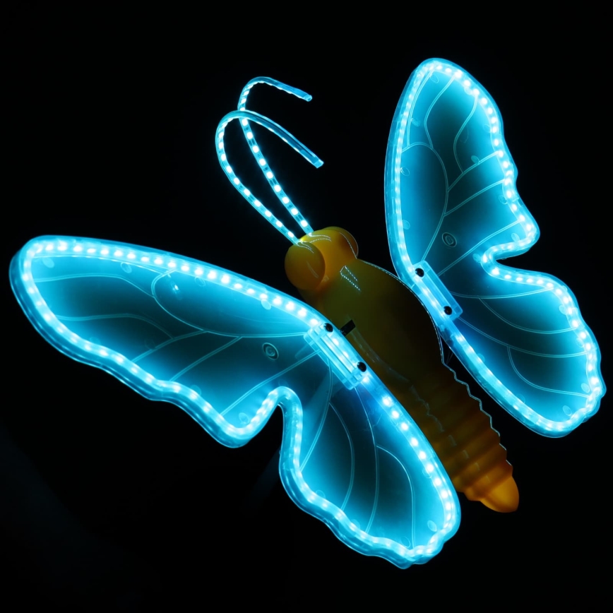 Aigostar - LED vonkajšia dekorácia 246xLED/9W/230V 42 cm IP44 motýľ/modrá