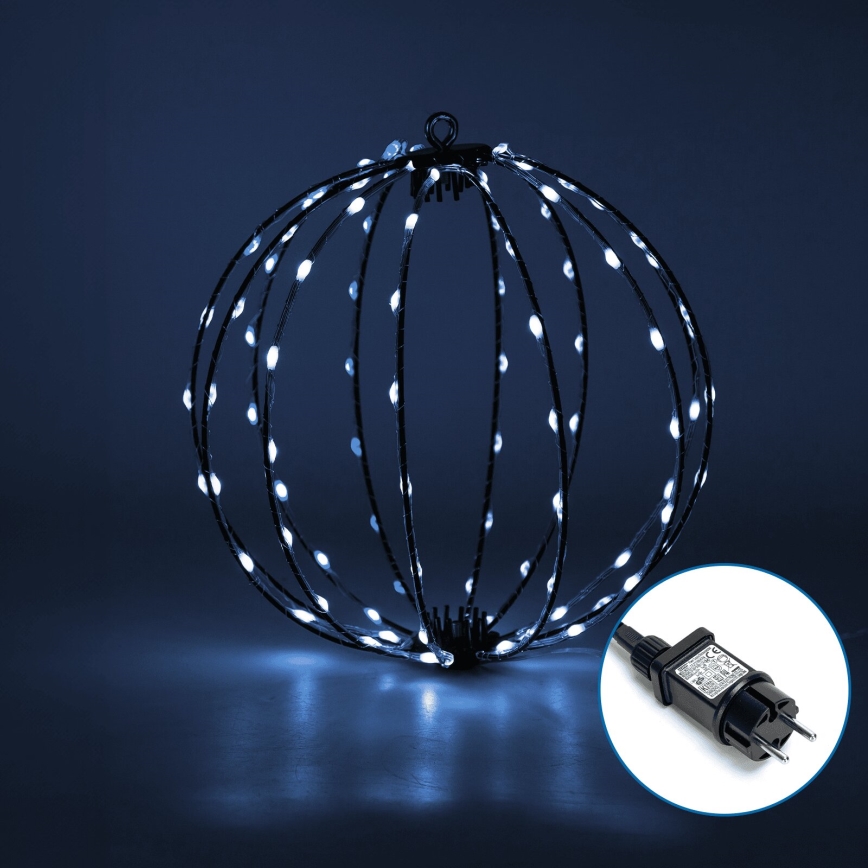 Aigostar - LED Vonkajšia vianočná dekorácia 3,6W/230V guľa 30cm IP44 studená biela
