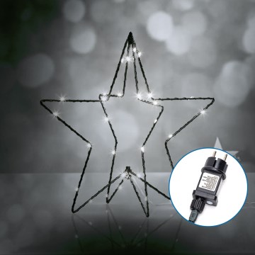 Aigostar - LED Vonkajšia vianočná dekorácia 3,6W/230V hviezda 30cm IP44 studená biela