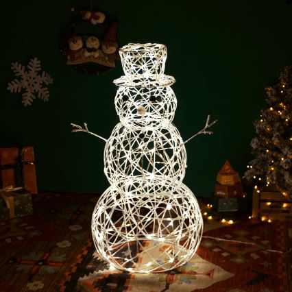 Aigostar - LED Vonkajšia vianočná dekorácia 3,6W/31/230V 2700K 120 cm IP44 snehuliak