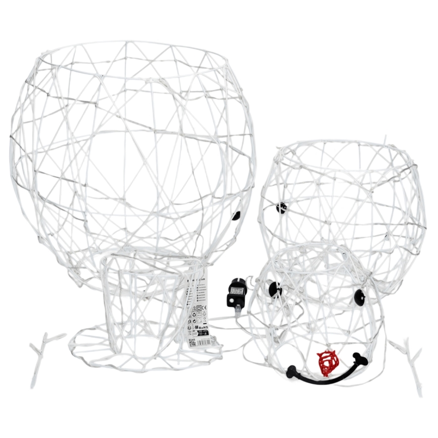 Aigostar - LED Vonkajšia vianočná dekorácia 3,6W/31/230V 2700K 120 cm IP44 snehuliak