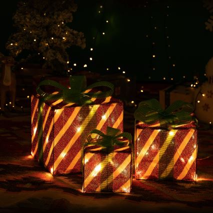Aigostar- LED Vonkajšia vianočná dekorácia 3,6W/31/230V 2700K 20/25/30cm IP44 darčeky