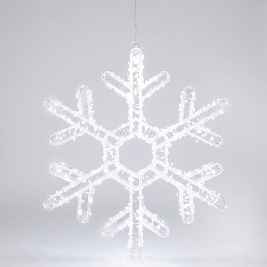 Aigostar - LED Vonkajšia vianočná dekorácia 540xLED/6W/230V IP44 studená biela 45cm vločka