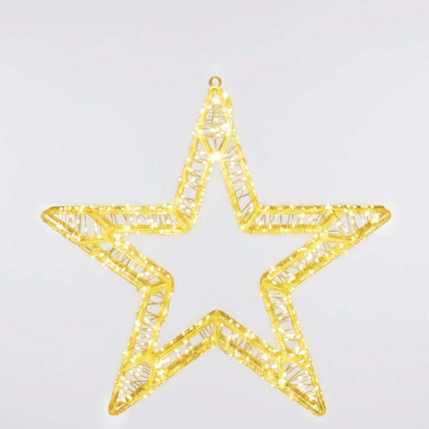 Aigostar - LED vonkajšia vianočná dekorácia 540xLED/6W/230V IP44 teplá biela 45cm hviezda