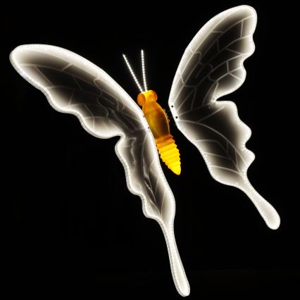 Aigostar - LED vonkajšia dekorácia 558xLED/18W/230V 90 cm IP44 motýľ/studená biela