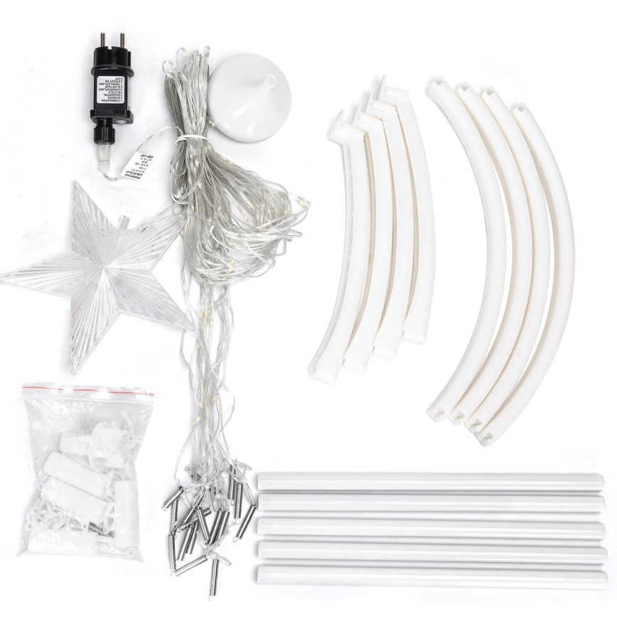 Aigostar - LED Vonkajšia vianočná dekorácia LED/3,6W/230V 180 cm IP44 studená biela