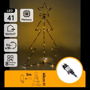 Aigostar - LED Vonkajšia vianočná dekorácia LED/3,6W/230V 40 cm IP44 teplá biela