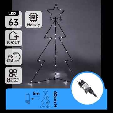 Aigostar - LED Vonkajšia vianočná dekorácia LED/3,6W/230V 60 cm IP44 studená biela