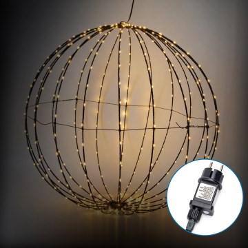Aigostar - LED Vonkajšia vianočná dekorácia LED/3,6W/230V guľa 30cm IP44 teplá biela