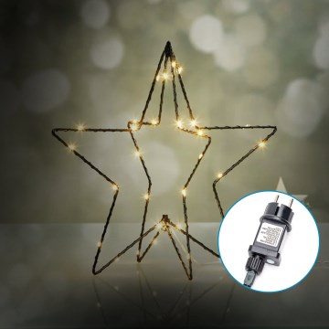 Aigostar-LED Vonkajšia vianočná dekorácia LED/3,6W/230V hviezda 30cm IP44 teplá biela