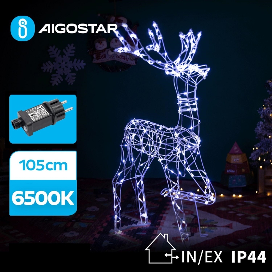Aigostar - LED Vonkajšia vianočná dekorácia LED/3,6W/31/230V 6500K 105 cm IP44 sob