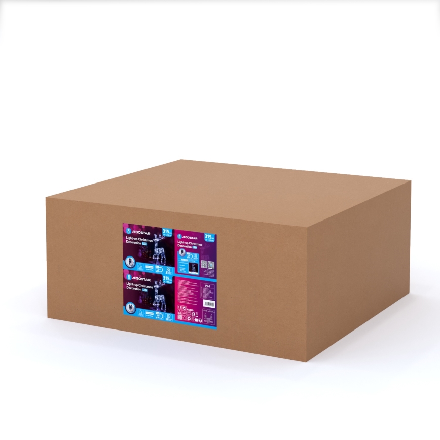 Aigostar - LED Vonkajšia vianočná dekorácia LED/3,6W/31/230V 6500K 120 cm IP44 sob