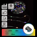 Aigostar-LED Vonkajšia vianočná reťaz 100xLED/8 funkcií 3xAA 10,3m IP44 multicolor