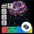 Aigostar - LED vonkajšia vianočná reťaz 100xLED/8 funkcií 3xAA 5,3 m IP44 viacfarebná