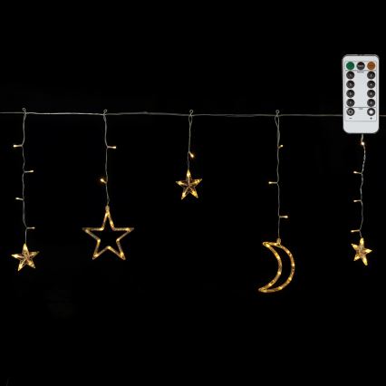 Aigostar - LED vonkajší svetelný reťaz 120xLED/6W/230V/8 funkcií 3x0,6m IP44 teplá biela + diaľkové ovládanie
