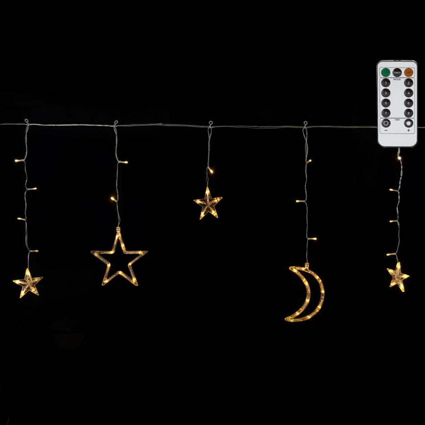 Aigostar - LED vonkajší svetelný reťaz 120xLED/6W/230V/8 funkcií 3x0,6m IP44 teplá biela + diaľkové ovládanie