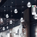 Aigostar - LED vonkajšia vianočná reťaz 120xLED/8 funkcií 3x0,6m IP44 studená biela + diaľkové ovládanie