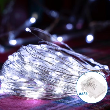 Aigostar - LED Vonkajšia vianočná reťaz 150xLED/8 funkcií 15,3m IP44 studená biela