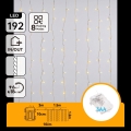 Aigostar - LED vonkajšia vianočná reťaz 192xLED/8 funkcií 3xAA 4,5x1,2m IP44 teplá biela