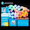 Aigostar - LED vonkajšia vianočná reťaz 25xLED/3xAA/8 funkcií 2,8 m IP44 viacfarebná