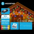 Aigostar - LED vonkajšia vianočná reťaz 300xLED/8 funkcií 18x0,4m IP44 viacfarebná