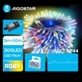 Aigostar - LED Vonkajšia vianočná reťaz 300xLED/8 funkcií 33m IP44 multicolor