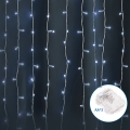 Aigostar - LED Vonkajšia vianočná reťaz 300xLED/8 funkcií 3xAA 6x2m IP44 studená biela