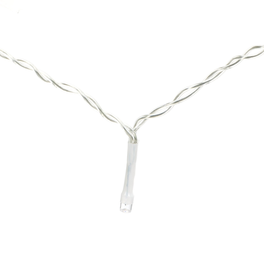 Aigostar-LED Vonkajšia vianočná reťaz 300xLED/8 funkcií 3xAA 6x2m IP44 studená biela