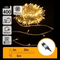 Aigostar - LED vonkajšia vianočná reťaz 400xLED/8 funkcií 20m IP44 teplá biela