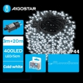 Aigostar - LED Vonkajšia vianočná reťaz 400xLED/8 funkcií 23m IP44 studená biela