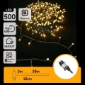 Aigostar - LED vonkajšia vianočná reťaz 500xLED/8 funkcií 50m IP44 teplá biela