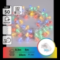 Aigostar - LED vonkajšia vianočná reťaz 50xLED/8 funkcií 3xAA 5,3m IP44 viacfarebná