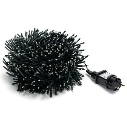 Aigostar - LED vonkajšia vianočná svetelná reťaz 600xLED/8 funkcií 18m IP44 studená biela