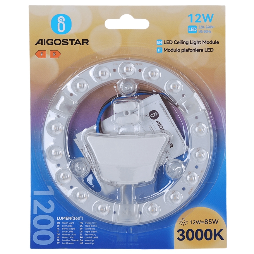 Aigostar - magnetický LED modul 12W/230V 3000K